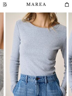 Marea Pointelle Long Sleeve Tee